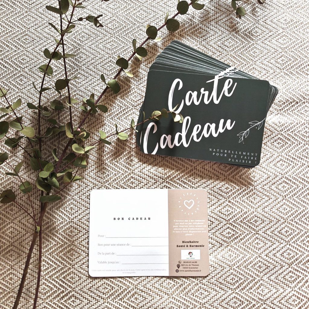carte cadeau anniversaire saint valentin noël massages Haute-Savoie